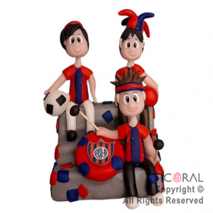 ADORNO MAQUETA TRIBUNA SAN LORENZO PORCELANA FRIA x 1